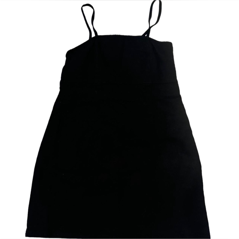 Black mini thick bodycon dress
